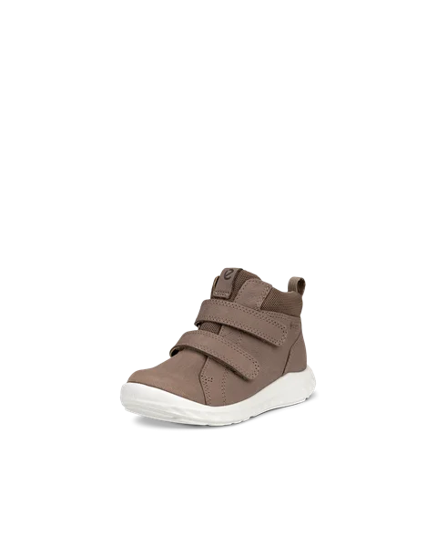 ECCO® SP.1 Lite baskets en nubuck Gore-Tex à scratch pour enfant - Beige - M