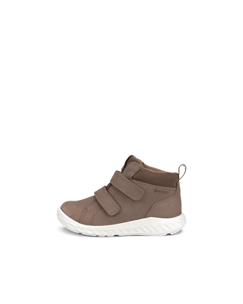 ECCO® SP.1 Lite baskets en nubuck Gore-Tex à scratch pour enfant - Beige - O