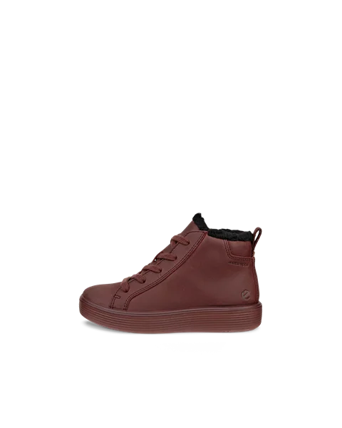 Kids' ECCO® Soft 60 Nubuck Waterproof Shoe - Claret - O