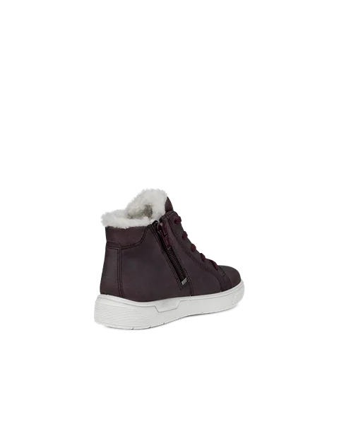 ECCO® Street Tray Gore-Tex sko i nubuck til børn - Bordeaux - B