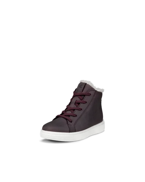 Kids' ECCO® Street Tray Nubuck Gore-Tex Shoe - Claret - M