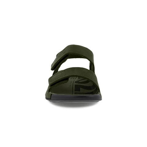 Chłopięce nubukowe sandały z paskami ECCO® Cozmo - Zielony - Front