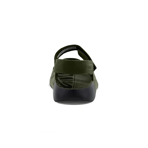 ECCO® Cozmo sandaler i nubuck med to remme til drenge - Grøn - Heel