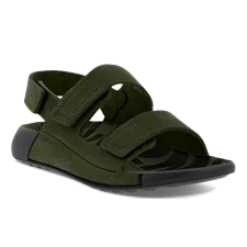 ECCO® Cozmo sandaler i nubuck med to remme til drenge - Grøn - Main