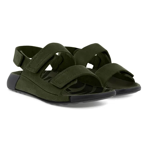 ECCO® Cozmo sandaler i nubuck med to remme til drenge - Grøn - Pair
