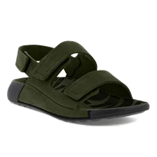 Chłopięce skórzane sandały z paskami ECCO® Cozmo - Zielony - Main