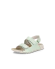 Detské kožené sandále 2 remienky ECCO® Cozmo - Zelená - M