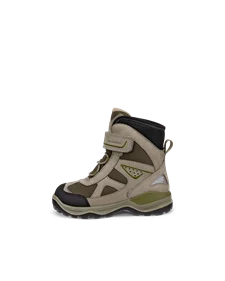 Kids' ECCO® Snow Mountain Nubuck Waterproof Winter Boot - Green - O