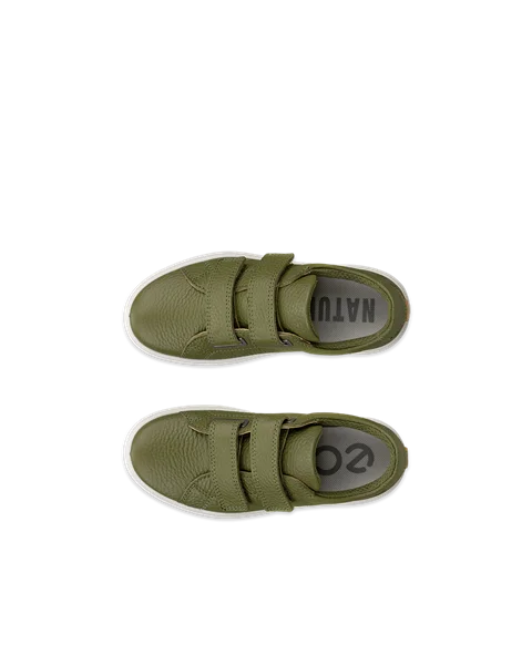 ECCO® Soft 60 Kinder Ledersneaker - Grün - Top_Left_Pair