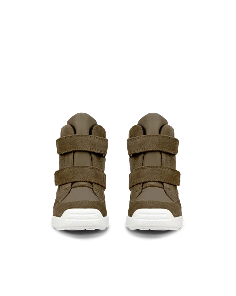 ECCO® Urban Mini Halvhög mockakänga med Gore-Tex barn - Grön - Front_Pair