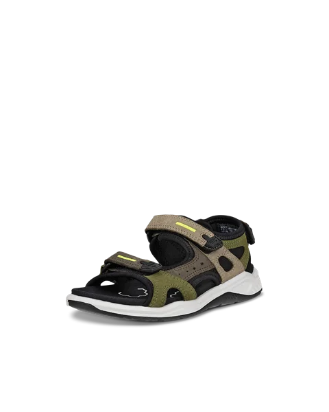Kids' ECCO® X-Trinsic Nubuck Walking Sandal - Green - M