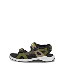 Detské nubukové vychádzkové sandále ECCO® X-Trinsic - Zelená - O
