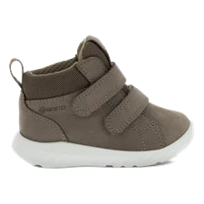 Chłopięce nubukowe buty sportowe na rzepy Gore-Tex ECCO® SP.1 Lite - Beżowy - Outside