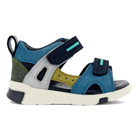 ECCO® Mini Stride sandaler i nubuck til drenge - Blå - Outside