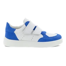 Boys' ECCO® Street 1 Leather Trainer - Blue - Outside