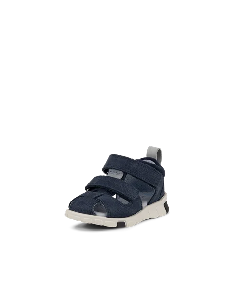 Dětské nubukové sandály s uzavřenou špičkou ECCO® Mini Stride - Tmavě modrá - M