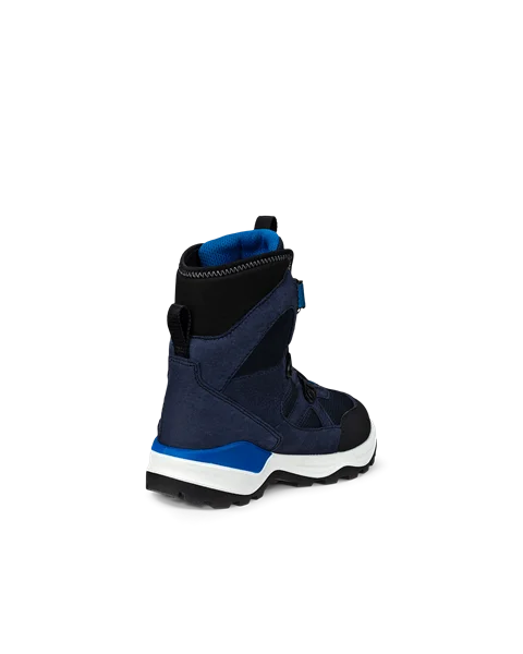 ECCO® Snow Mountain bottes d'hiver en nubuck Gore-Tex pour enfant - Bleu marine - B