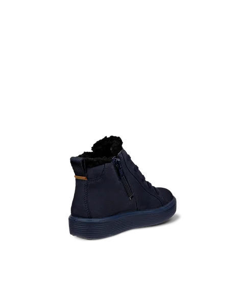 Kids' ECCO® Soft 60 Nubuck Waterproof Shoe - Navy - B