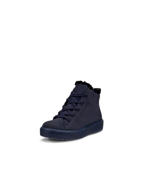 Kids' ECCO® Soft 60 Nubuck Waterproof Shoe - Navy - M