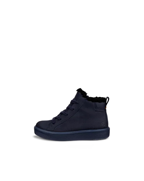 Kids' ECCO® Soft 60 Nubuck Waterproof Shoe - Navy - O