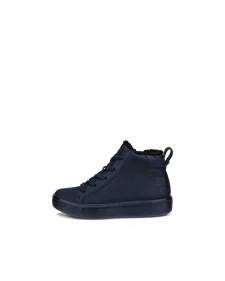 Kids' ECCO® Soft 60 Nubuck Waterproof Shoe - Navy - O