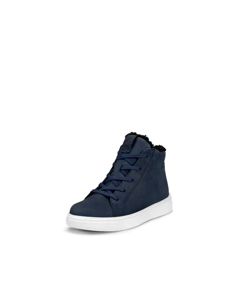Kids' ECCO® Street Tray Nubuck Gore-Tex Shoe - Navy - M