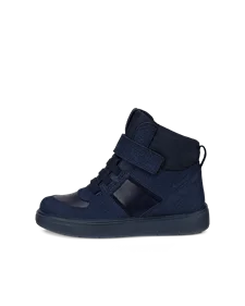 ECCO® Street Tray chaussures en nubuck Gore-Tex pour enfant - Bleu marine - O