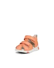 Kids' ECCO® Mini Stride Leather Fisherman Sandal - Orange - M
