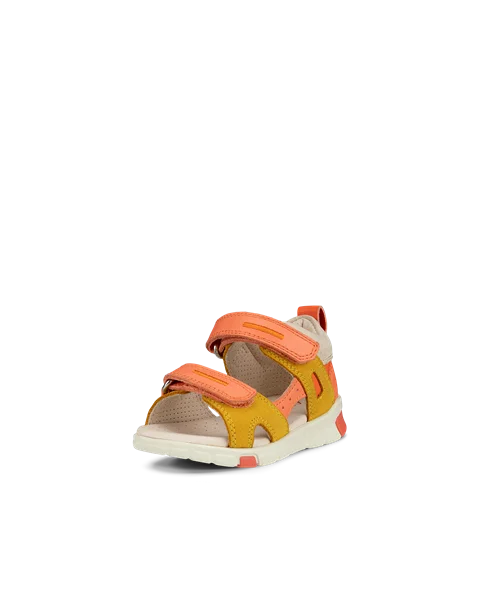 Kids' ECCO® Mini Stride Nubuck Sandal - Orange - M