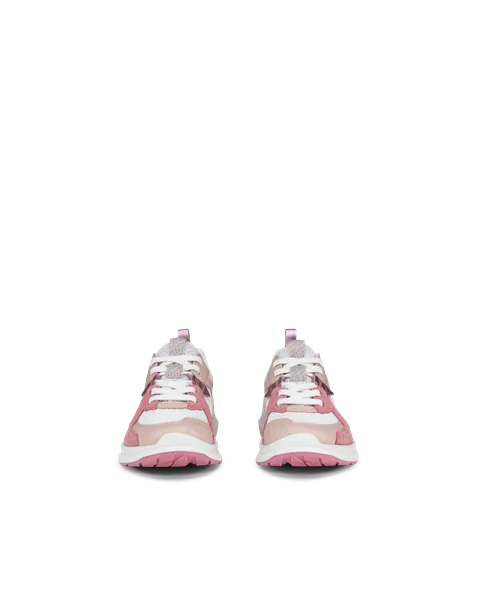 ECCO® BIOM 2.2 baskets de plein air en cuir pour enfant - Pink - Front_Pair