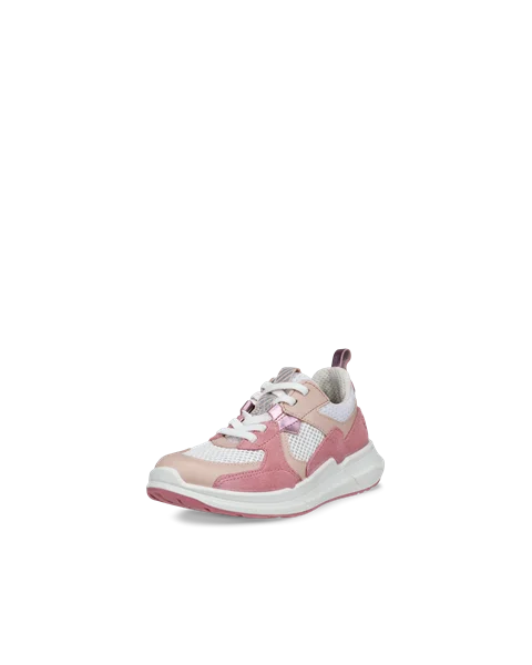 ECCO® BIOM 2.2 baskets de plein air en cuir pour enfant - Pink - M