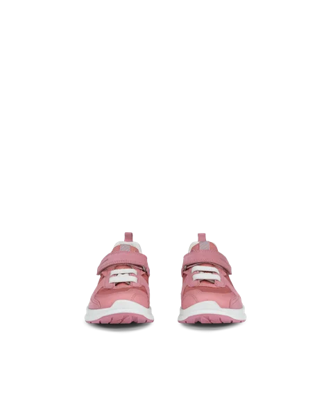 Kids' ECCO® BIOM 2.2 Leather Outdoor Trainer - Pink - Front_Pair