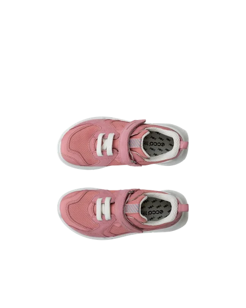 Kids' ECCO® BIOM 2.2 Leather Outdoor Trainer - Pink - Top_Left_Pair