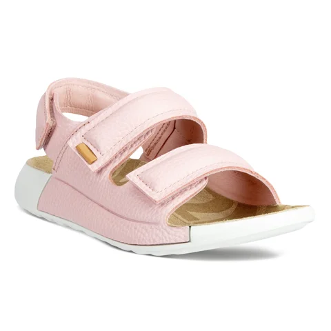 ECCO® Cozmo 60 sandaler i læder med to remme til børn - Pink - Main