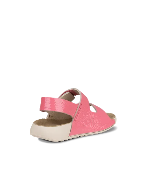 Kids' ECCO® Cozmo Leather Two Strap Sandal - Pink - B