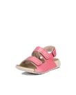 Kids' ECCO® Cozmo Leather Two Strap Sandal - Pink - M