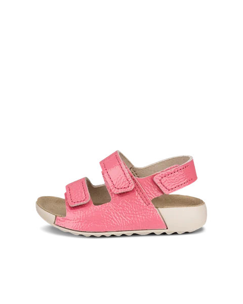 Kids' ECCO® Cozmo Leather Two Strap Sandal - Pink - O