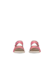 ECCO® Cozmo sandale en cuir deux brides pour enfant - Pink - Front_Pair