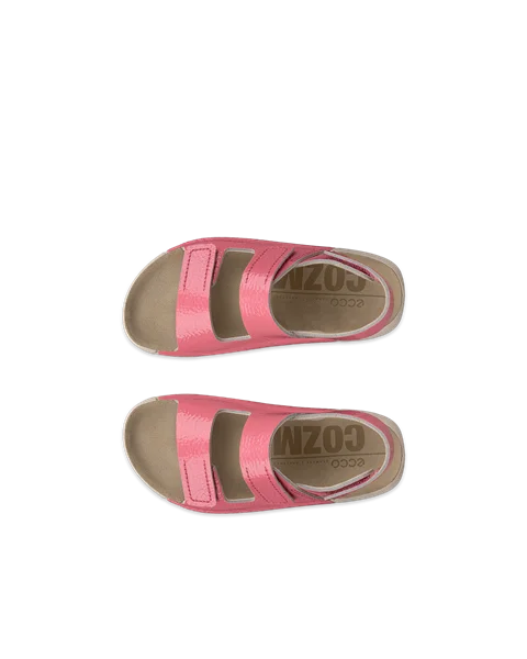 ECCO® Cozmo sandale en cuir deux brides pour enfant - Pink - Top_Left_Pair