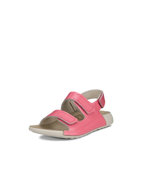 ECCO® Cozmo dječje kožne sandale s dvjema trakama - Pink - M