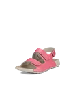 Kids' ECCO® Cozmo Leather Two Strap Sandal - Pink - M