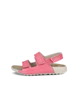 Detské kožené sandále 2 remienky ECCO® Cozmo - Ružová - O