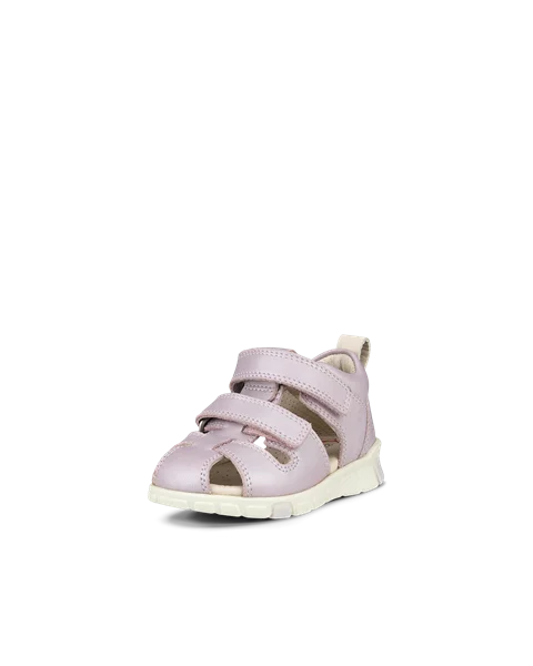 ECCO® Mini Stride dječje kožne ribarske sandale - Pink - M