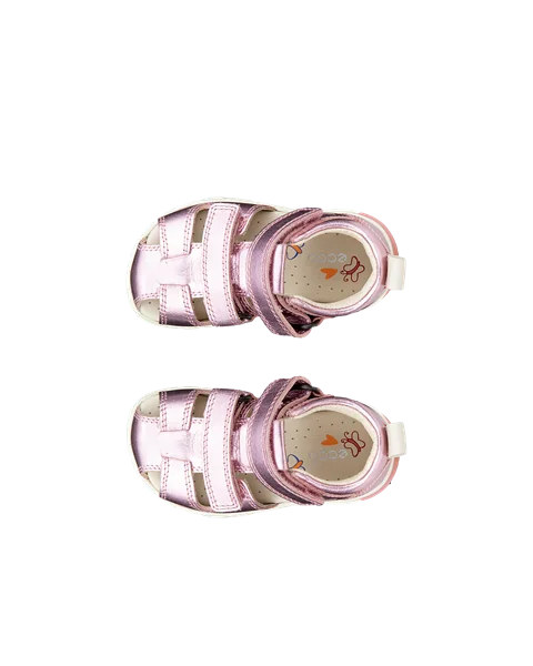 ECCO® Mini Stride sailor sandaler i læder til børn - Pink - Top_Left_Pair