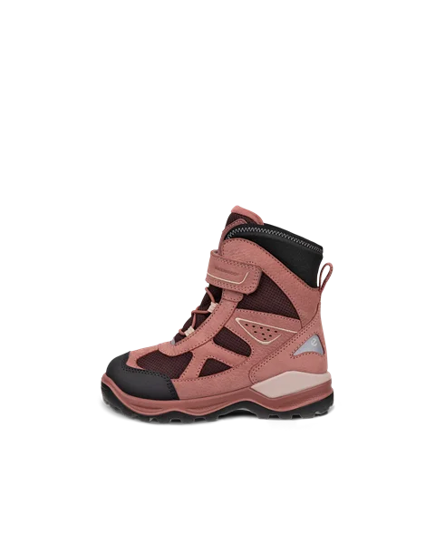 Kids' ECCO® Snow Mountain Nubuck Waterproof Winter Boot - Pink - O