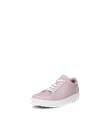 Kids' ECCO® Soft 60 Leather Trainer - Pink - M
