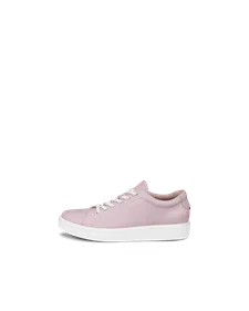 Kids' ECCO® Soft 60 Leather Trainer - Pink - O