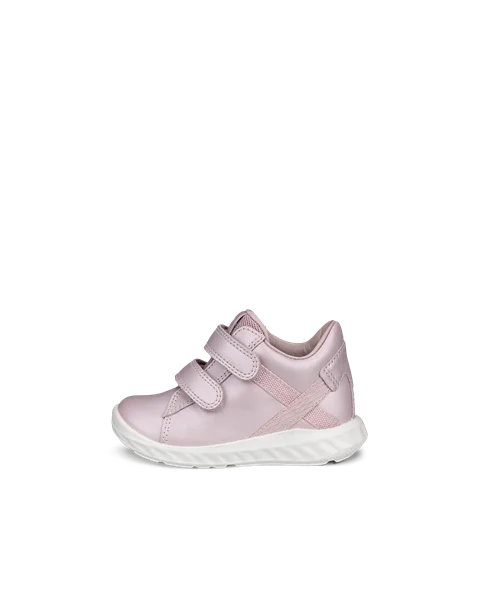 ECCO® SP.1 Lite Infant sneakers i læder med membran og med velcro remme til børn - Pink - O