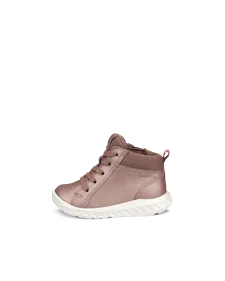 Kids' ECCO® SP.1 Lite Leather Gore-Tex Lace-Up Trainer - Pink - O