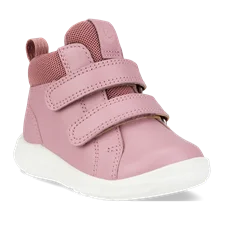 ECCO® SP.1 Lite Meisjes leren klittenband sneaker met gore-tex - Pink - Main